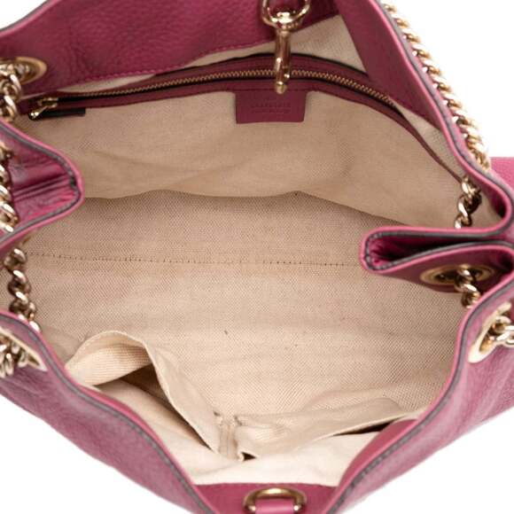 GUCCI Authentic Purple Leather Shoulder Bag - Picture 4 of 6